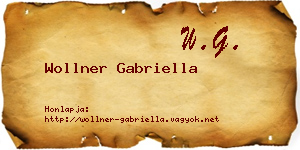 Wollner Gabriella névjegykártya